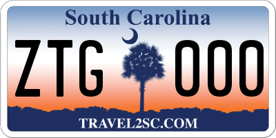 SC license plate ZTG000
