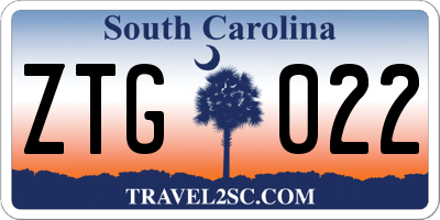 SC license plate ZTG022