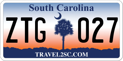 SC license plate ZTG027