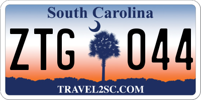 SC license plate ZTG044