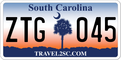 SC license plate ZTG045