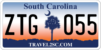 SC license plate ZTG055