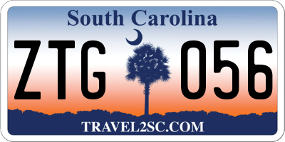 SC license plate ZTG056