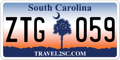SC license plate ZTG059