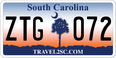 SC license plate ZTG072