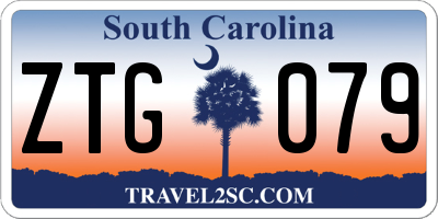 SC license plate ZTG079