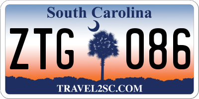 SC license plate ZTG086