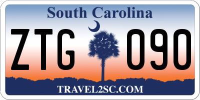 SC license plate ZTG090
