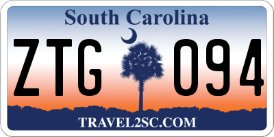 SC license plate ZTG094