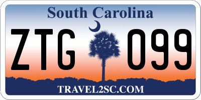 SC license plate ZTG099