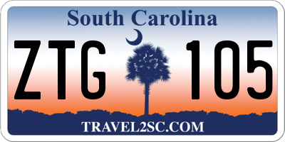 SC license plate ZTG105