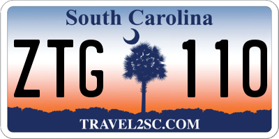 SC license plate ZTG110