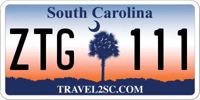 SC license plate ZTG111