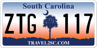 SC license plate ZTG117