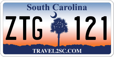 SC license plate ZTG121