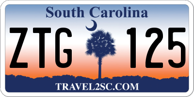SC license plate ZTG125