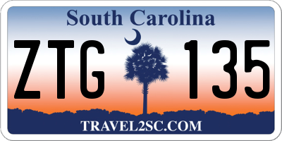 SC license plate ZTG135