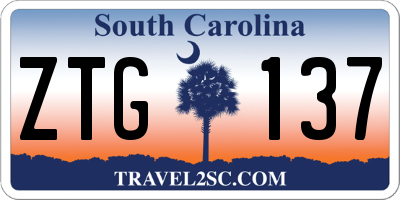 SC license plate ZTG137