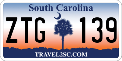 SC license plate ZTG139