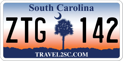 SC license plate ZTG142