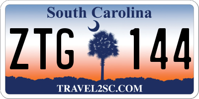 SC license plate ZTG144