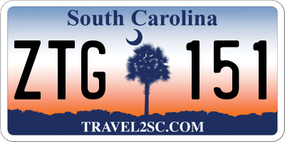 SC license plate ZTG151