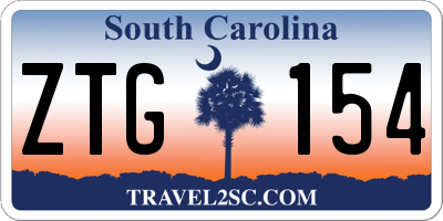 SC license plate ZTG154