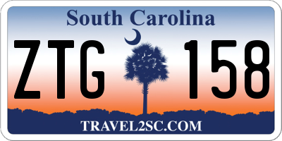 SC license plate ZTG158