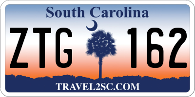 SC license plate ZTG162
