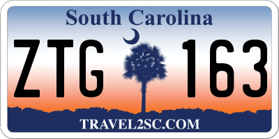 SC license plate ZTG163