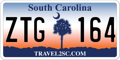 SC license plate ZTG164