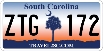 SC license plate ZTG172