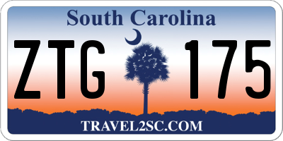 SC license plate ZTG175