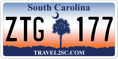 SC license plate ZTG177