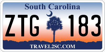 SC license plate ZTG183