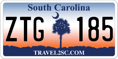 SC license plate ZTG185