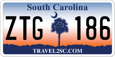 SC license plate ZTG186