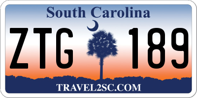 SC license plate ZTG189