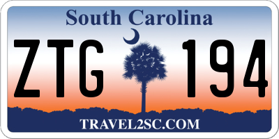 SC license plate ZTG194