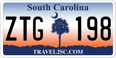 SC license plate ZTG198