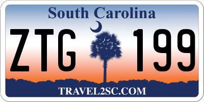 SC license plate ZTG199