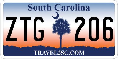 SC license plate ZTG206