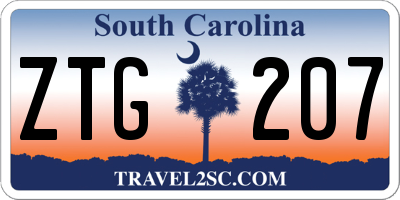 SC license plate ZTG207