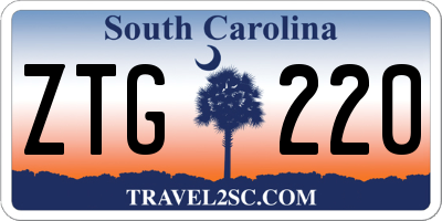 SC license plate ZTG220