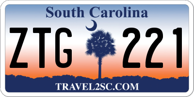 SC license plate ZTG221