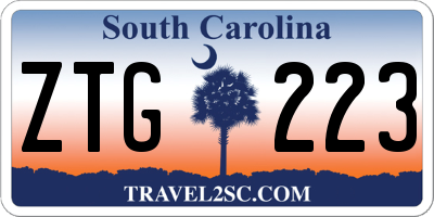 SC license plate ZTG223