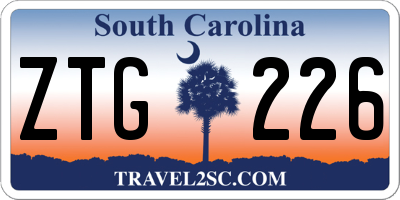 SC license plate ZTG226