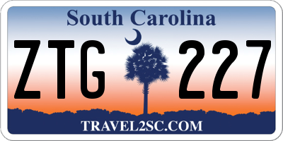 SC license plate ZTG227