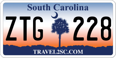 SC license plate ZTG228