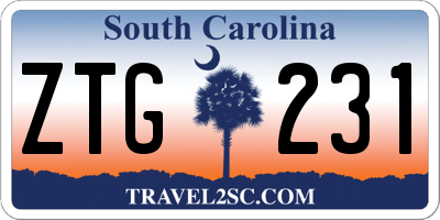 SC license plate ZTG231